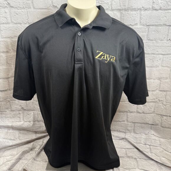 Zaya Rum Mens Polo Shirt Size 2XL Short Sleeve Gran Reserva Embroidered Black - Picture 3 of 7